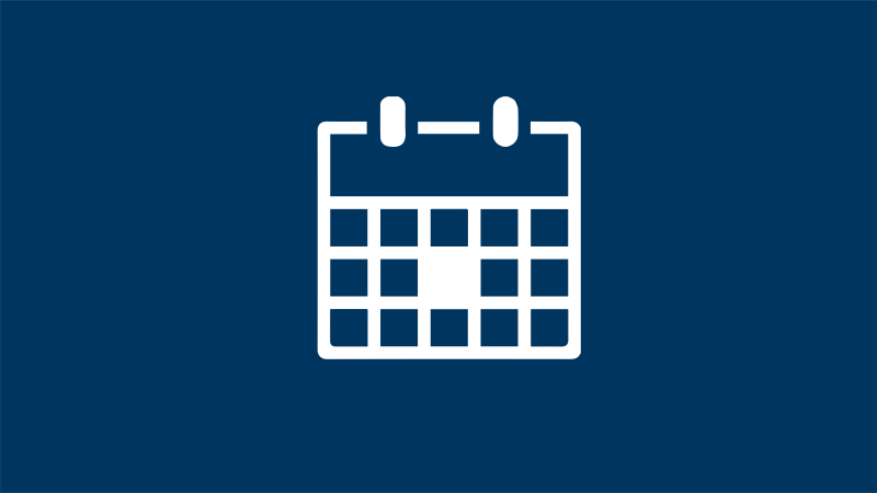 Studienstart Icon Events Terminkalender blau