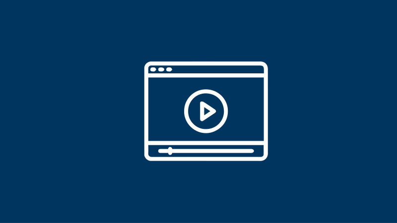 Studienstart Icon Video blau